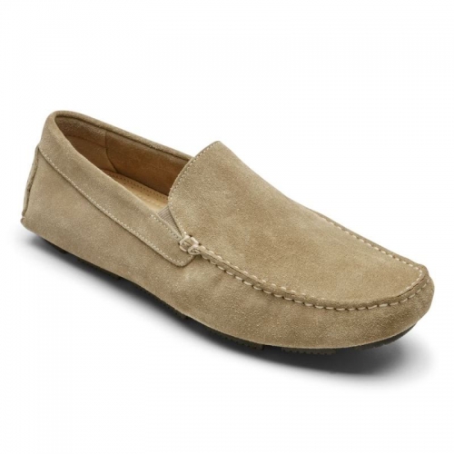 Mocassim RHYDER Venetian Masculino Rockport - Camurça Taupe Mocassim RHYDER Venetian Masculino Rockport - Camurça Taupe