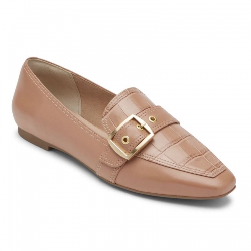 ROCKPORT TOTAL MOTION LAYLANI BUCKLE LOAFER FEMININO - COURO NATURAL ROCKPORT TOTAL MOTION LAYLANI BUCKLE LOAFER FEMININO - COURO NATURAL