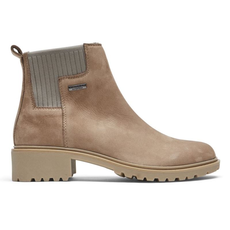 Tênis feminino ROCKPORT RYLEIGH CHELSEABOTA IMPERMEÁVEL - TAUPE