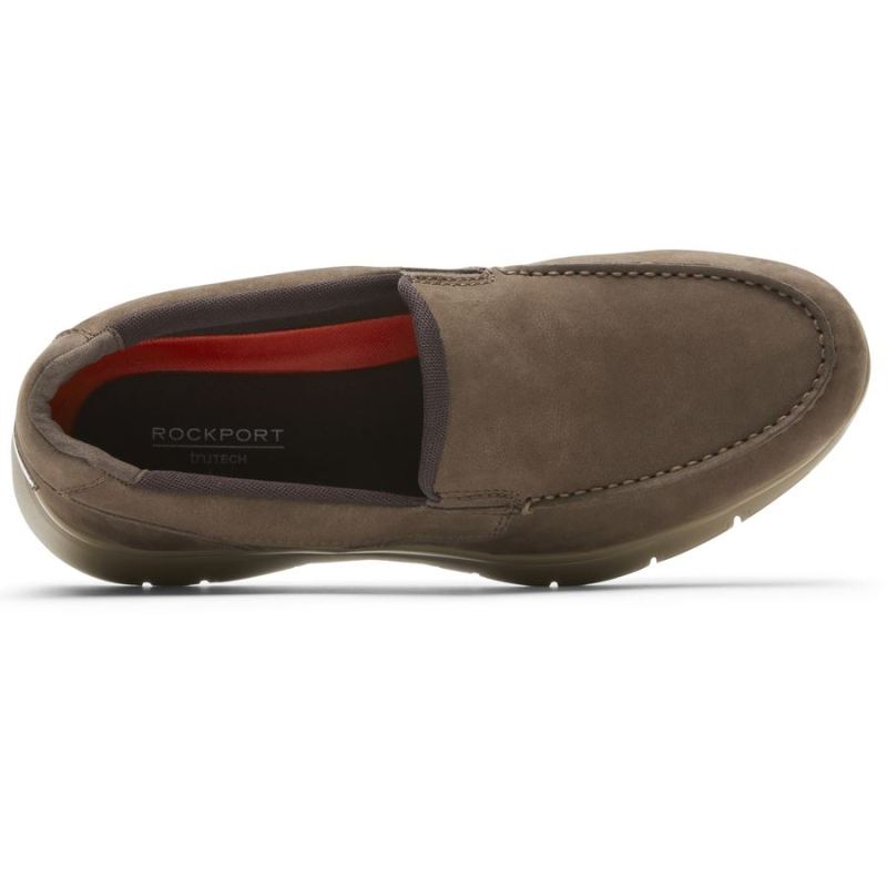 ROCKPORT PRIMETIME MOC SLIP-ON MASCULINO - NUBUCK JAVA