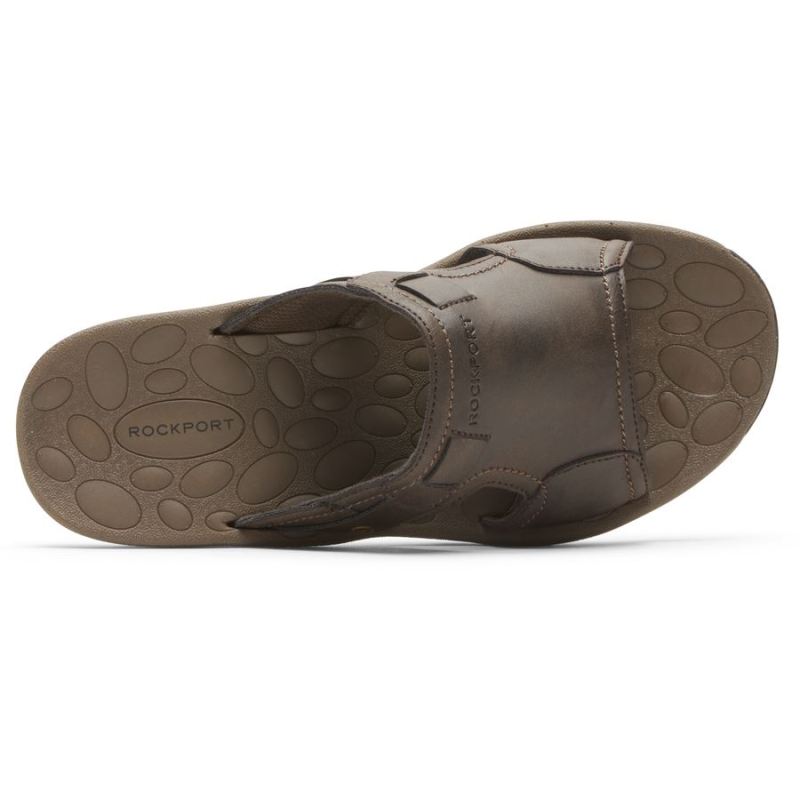 SANDÁLIA MASCULINA HAYES SLIDE ROCKPORT - MARROM
