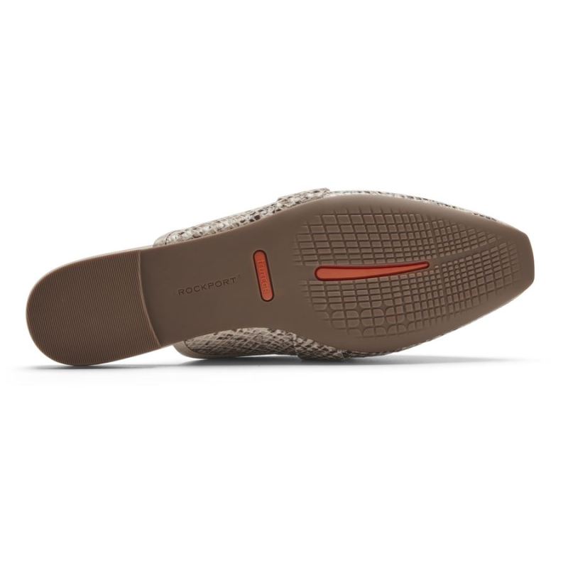MOCASSINO FEMININO ROCKPORT TOTAL MOTION LAYLANI SLIDE - PELE DE COBRA TAUPE