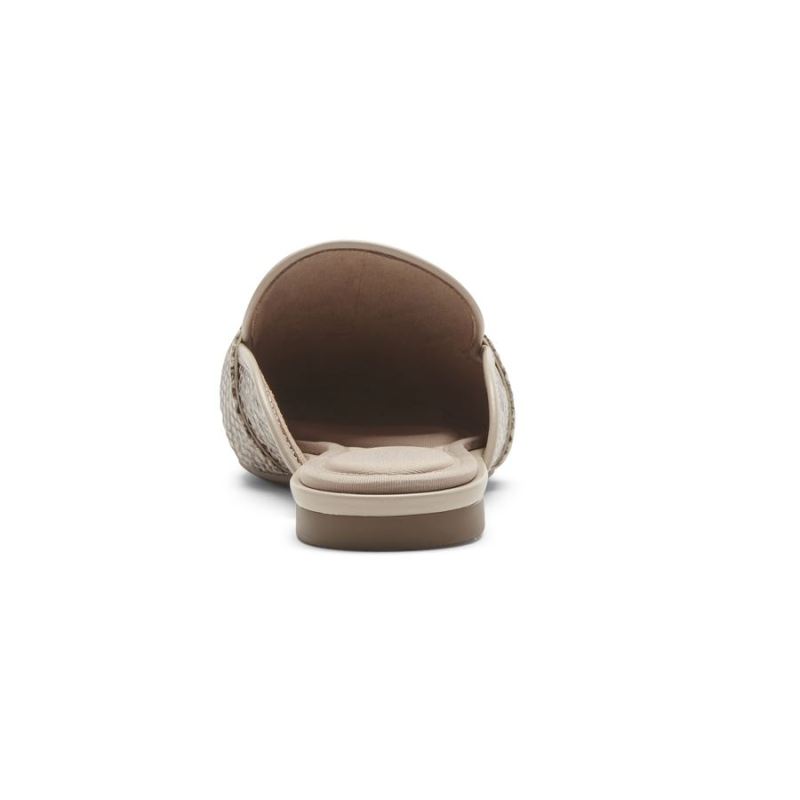 MOCASSINO FEMININO ROCKPORT TOTAL MOTION LAYLANI SLIDE - PELE DE COBRA TAUPE