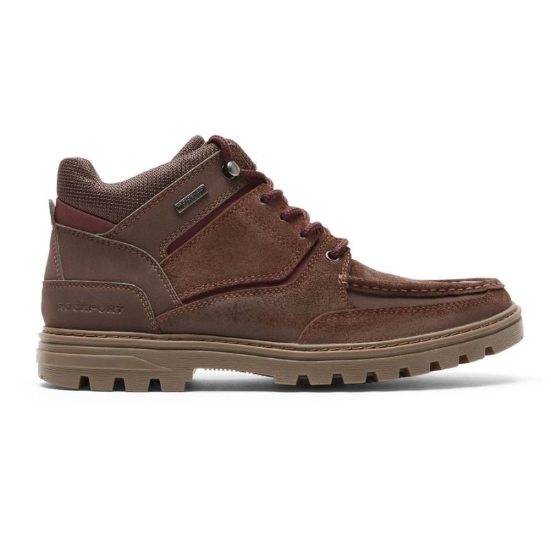BOTA ROCKPORT MASCULINA RESISTENTE ÀS INTEMPÉRIES - IMPERMEÁVEL - CAMURÇA SNUFF