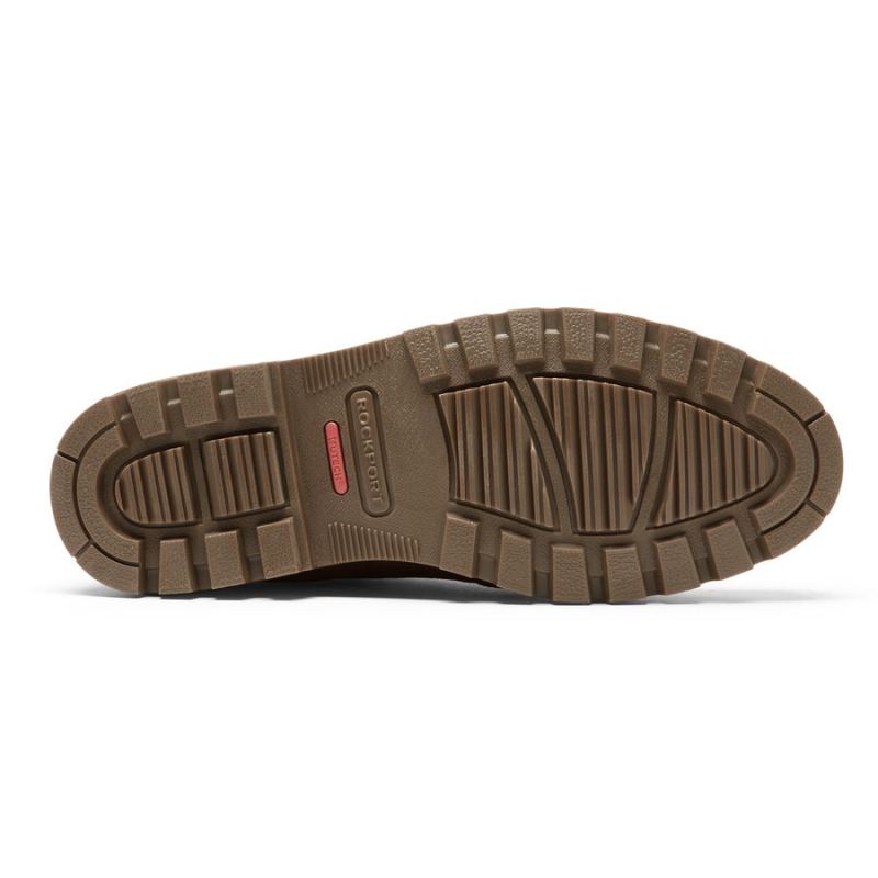 BOTA ROCKPORT MASCULINA RESISTENTE ÀS INTEMPÉRIES - IMPERMEÁVEL - CAMURÇA SNUFF