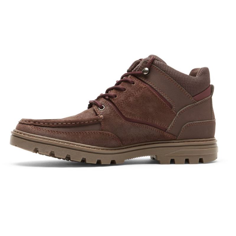 BOTA ROCKPORT MASCULINA RESISTENTE ÀS INTEMPÉRIES - IMPERMEÁVEL - CAMURÇA SNUFF