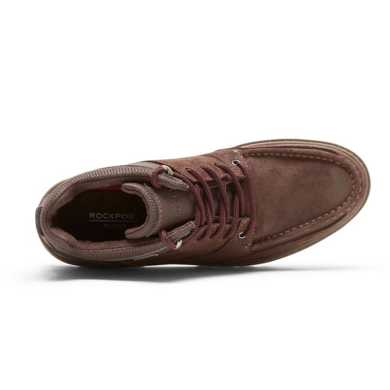 BOTA ROCKPORT MASCULINA RESISTENTE ÀS INTEMPÉRIES - IMPERMEÁVEL - CAMURÇA SNUFF