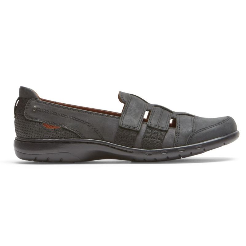 SLIP-ON FEMININO ROCKPORT COBB HILL PENFIELD COM TIRAS - PRETO