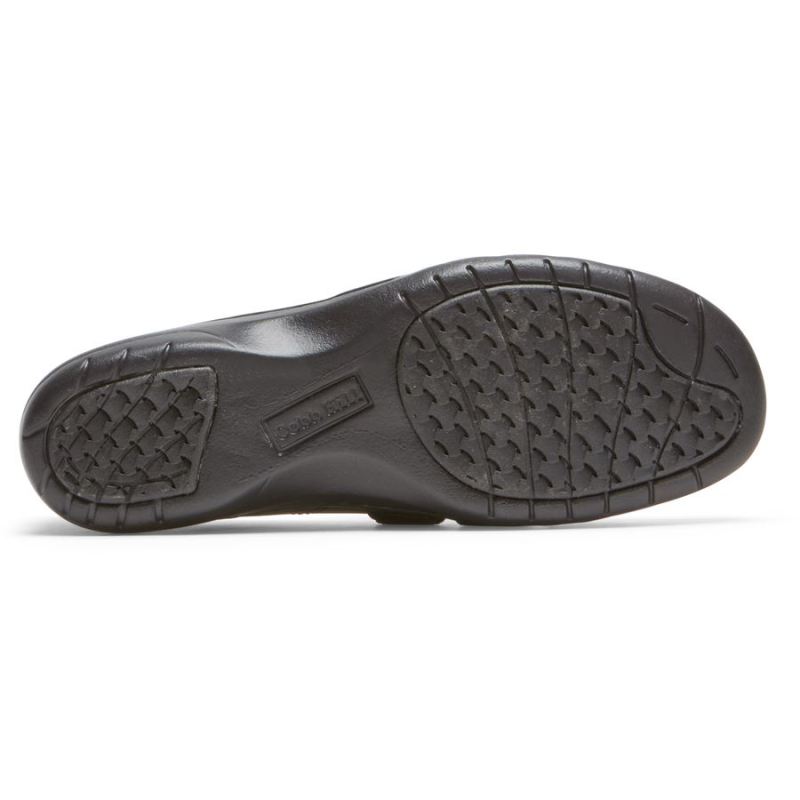 SLIP-ON FEMININO ROCKPORT COBB HILL PENFIELD COM TIRAS - PRETO