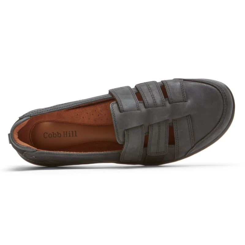 SLIP-ON FEMININO ROCKPORT COBB HILL PENFIELD COM TIRAS - PRETO