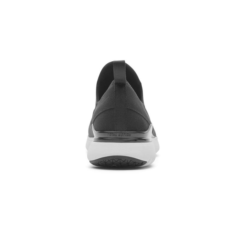 Tênis feminino Rockport Total Motion Sport Mesh Slip-on, preto ecológico.