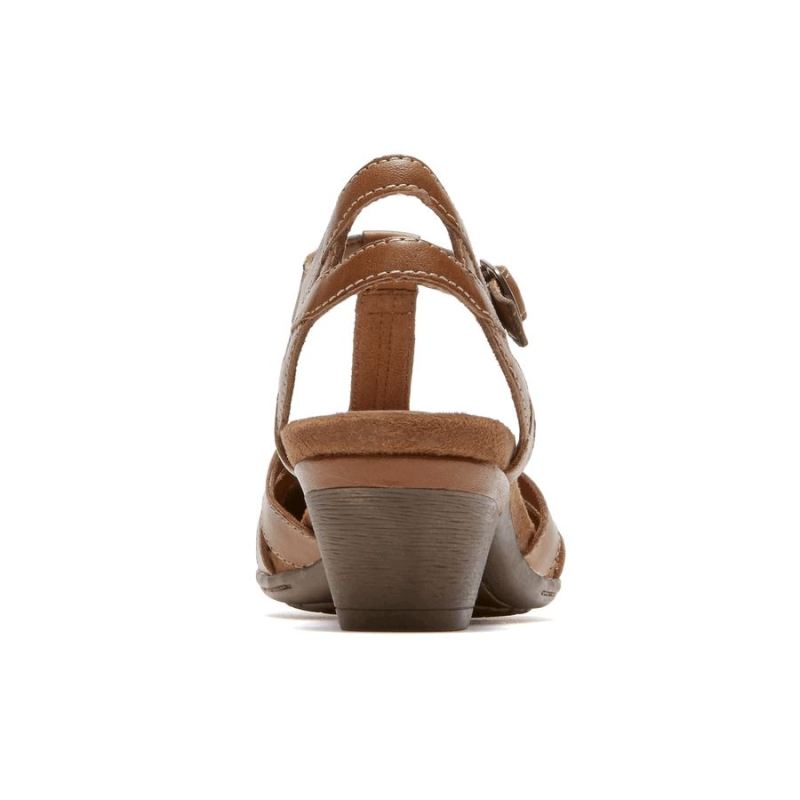 ROCKPORT COBB HILL AUBREY T-STRAP FEMININO - BEGE