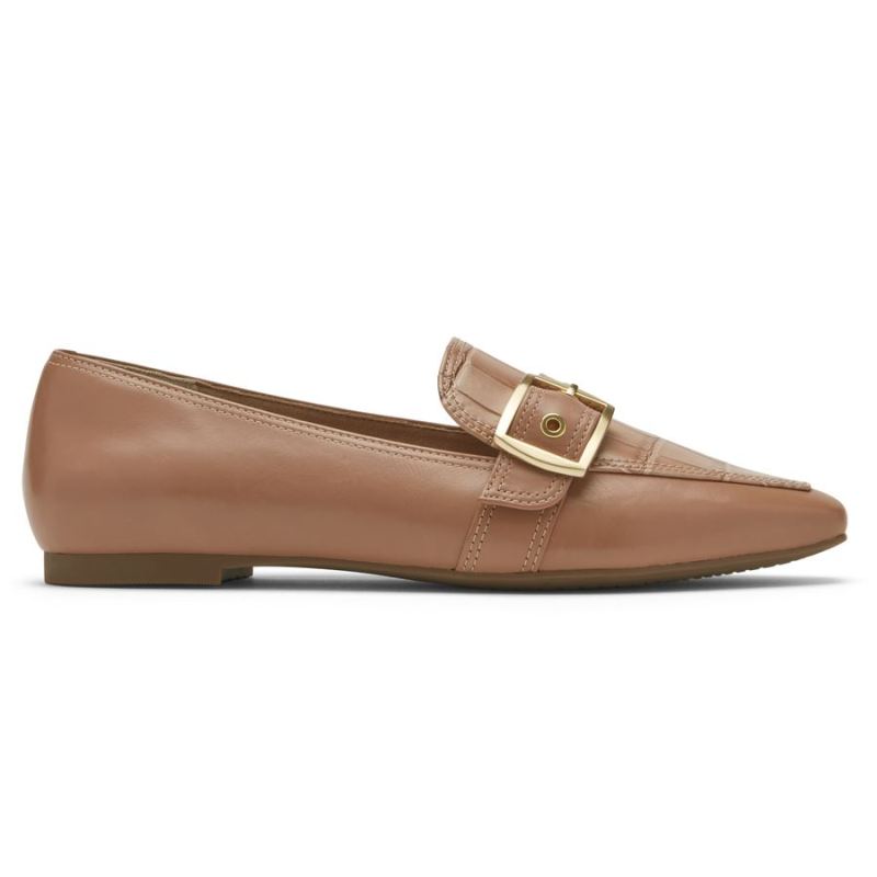 ROCKPORT TOTAL MOTION LAYLANI BUCKLE LOAFER FEMININO - COURO NATURAL