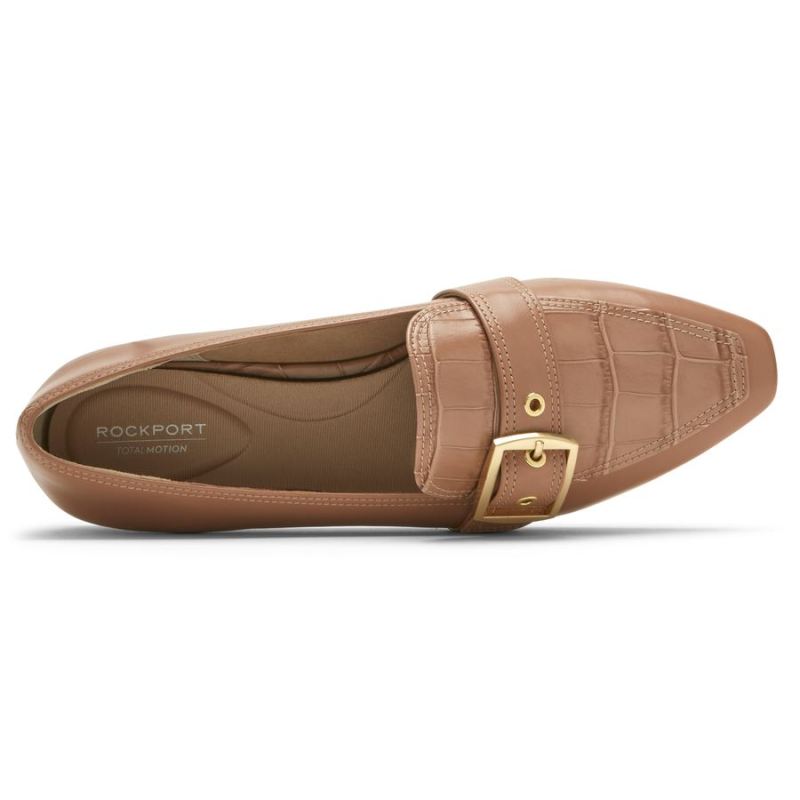 ROCKPORT TOTAL MOTION LAYLANI BUCKLE LOAFER FEMININO - COURO NATURAL