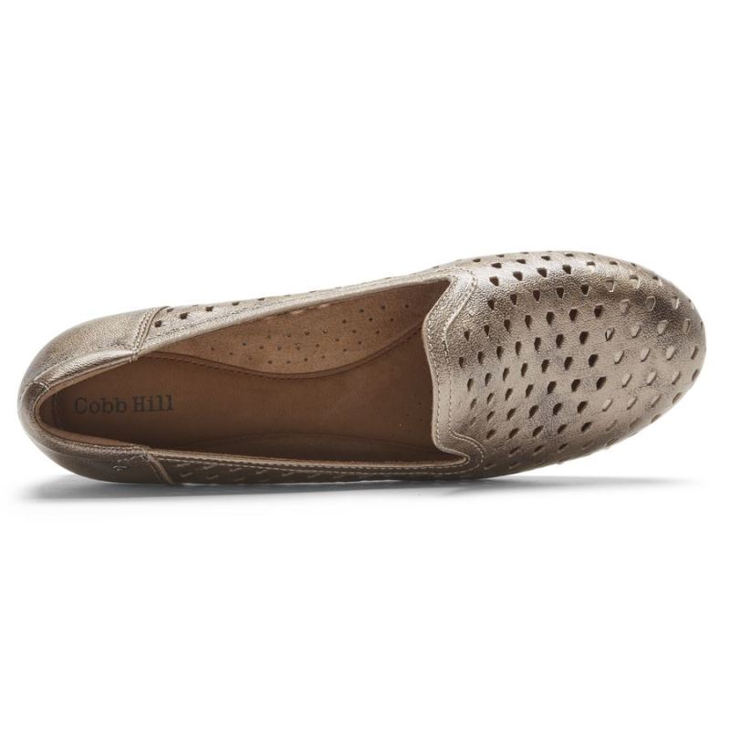TÊNIS ROCKPORT COBB HILL MAIIKA SLIP-ON FEMININO - COURO METALIZADO